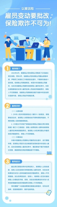 雇員變動要批改，保險欺詐不可為！